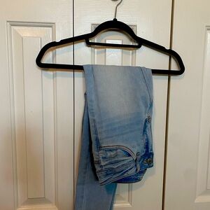 American Eagle Super Stretch Light wash jeggings.